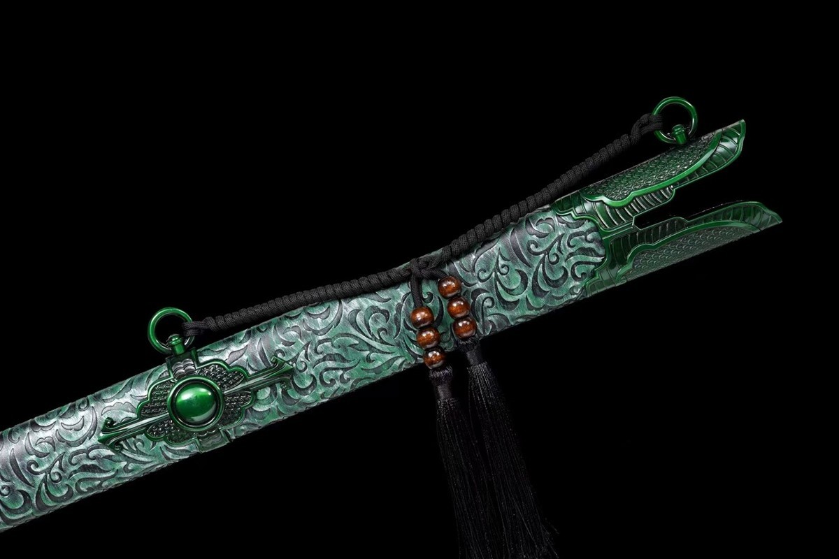 Hand Forged Chinese Tai Chi Sword Wushu Dragon Jian Sharp Manganese Steel Blade