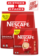 2 packs x 25 sticks Nescafe 3 in 1 Original Aromatic & Balance (FREE SHIPPING)