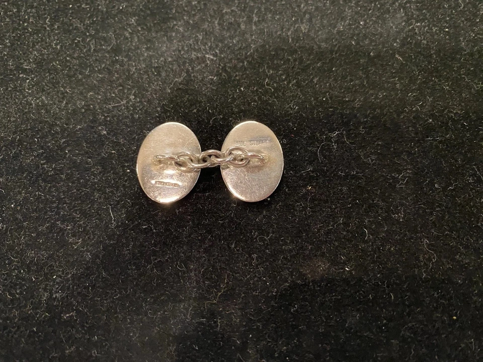 保罗·斯图尔特纯银袖口链接带上釉红魔和蓝色天使 13 克 — 第 4/4 张图片