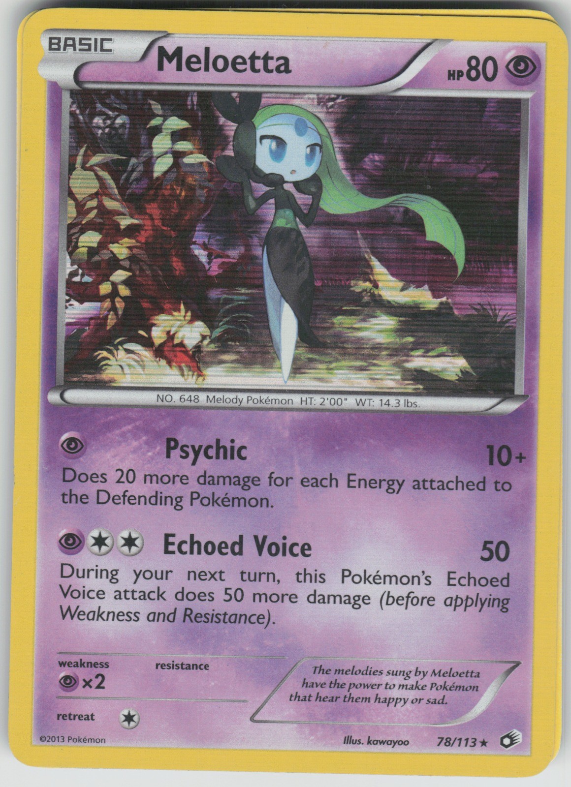 Meloetta (78) 78/113 Holo Rare Legendary Treasures LP