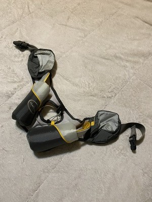 Nathan Hydration Belt for Running/Hiking with Zip Pockets Gray Orange