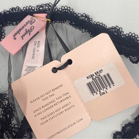 Agent Provocateur Rosa Black Brief AP2 Small New