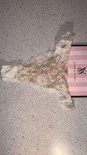 VINTAGE VICTORIAS SECRET circa 2002 LACE THONG BIKINI PANTIES sz S