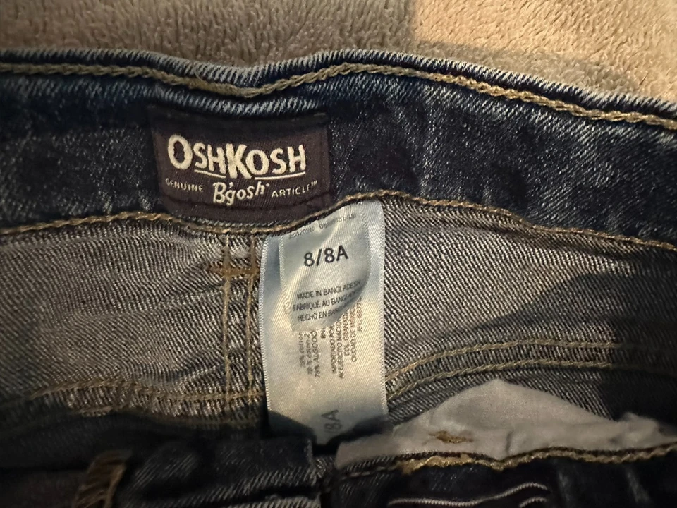 Pantalones de mezclilla Oshkosh B'gosh para niños talla 8/8A azul pierna recta Foto 3 de 4