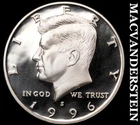 1996-S Silver Kennedy Half Dollar - Choice Gem Proof  Lustrous  #G8825