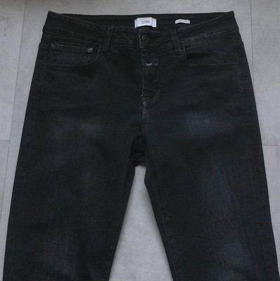 CLOSED Baker Long Jeans Candiani Denim W29 = 38 Schwarz Damen Hose w. NEU