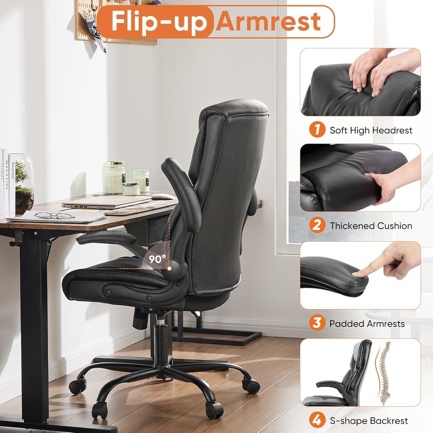 Computer Gaming Chair, Ergonomic High Back Heavy Duty Task Desk Office Chairs...