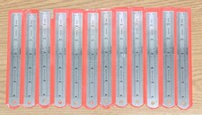 12pcs 15cm/150mm/6" inch Stainless Steel Double Sided Ruler Metric/Imperial Rule