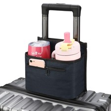Luggage Travel Cup Holder Attachment for Suitcase Drink Carrier Caddy, Coffee...