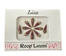 Maroon Long Designer Bindi Indian Forehead Sticker Face Jewels Wedding Makeup