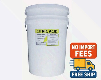 50 lb Pail of Food Grade Ꞇitric Ʌcid 100% Pure Made in USA FCC/USP Fine Granular