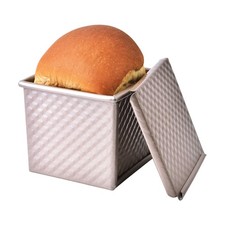 Pullman Loaf Pan with Lid 0.5 Lb  Non-Stick  Aluminum,Champagne Gold