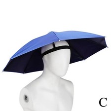 Hands Free Head Umbrella Hat Folding Sunshade Cap Windproof Outdoor Fishing
