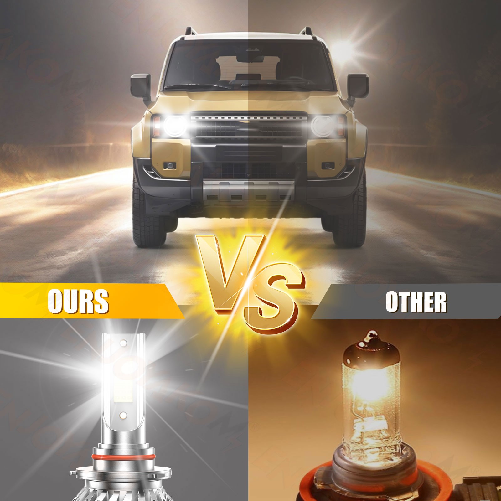 Combo LED HID Headlight Hi/Low Beam+ Fog Light Bulb For Chevrolet Tahoe 2015