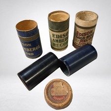 Edison Cylinder Records 2 Old Comrades US Marine Band Silver Bell Stanley Burr