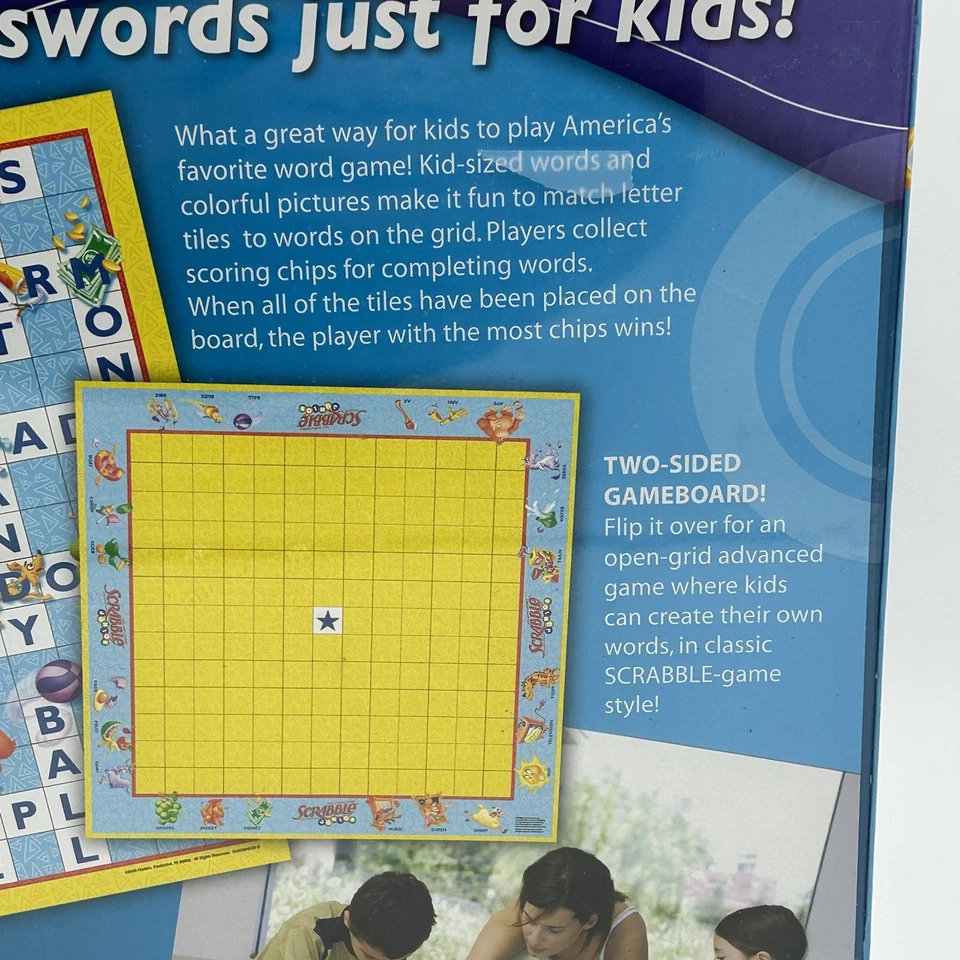 Scrabble Jr Crossword Board Game Hasbro 2008 New Factory Sealed Ages 5+ - Image 4 of 4