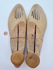 Vintage OA Miller Wooden Shoe Trees Men's Size 9 D Slotted Forms Shaper Pair USA