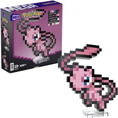 Mega Bloks - Pokemon Mew, Pixel Art, 434 Piece Building Toy Set [New Toy] Bric