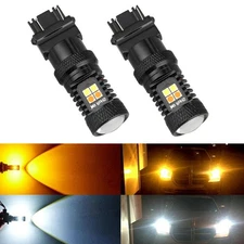 # 3157 Switchback LED Turn Signal Lights Anti Hyper Flash WHITE AMBER Dual Color