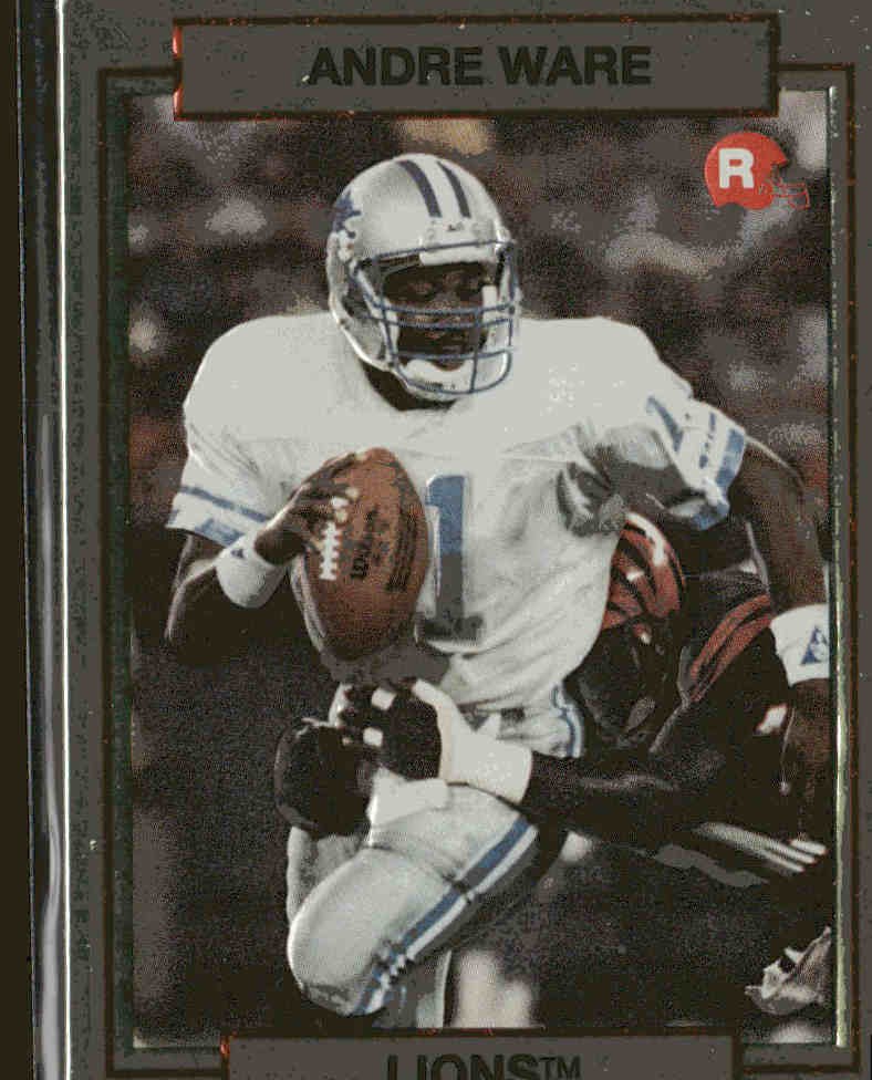 1990 Action Packed Rookie/Update Andre Ware RC #44 Detroit Lions