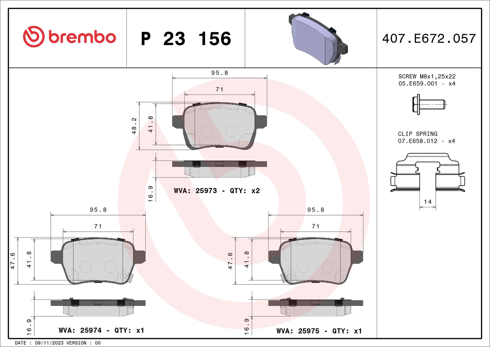 Fits BREMBO KLOCKI SZCZEKI CYLINDERKI P 23 156 BRAKE PADS REAR  ⭐UK Stock⭐ - Image 14