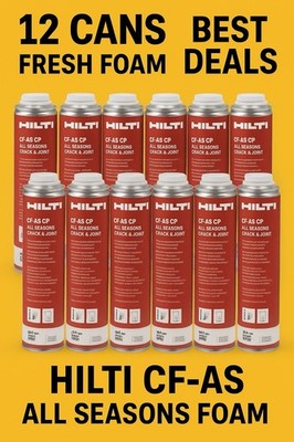 HILTI CF-AS CJP All Season Crack & Joint Insulating Foam Sealant 24oz (12 Cans )