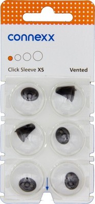 5 x connexx Click: Sleeve Vented XS Domes 6 Blister Orange Silicone