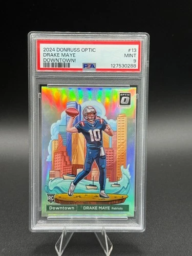 2024 Panini Donruss Drake Maye Downtown #13 PSA 9 RC