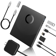 Unidad externa Blu-Ray/DVD 8 en 1 para PC…