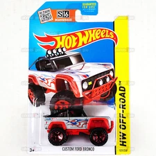 2015 Hot Wheels CUSTOM FORD BRONCO #121 silver - HW Off-Road - 1:64 Truck CFK68