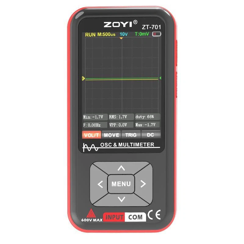 ZT-701 5MHz Multifunctional Oscilloscope Multimeter 3.2-in IPS Color Screen tp1 - Image 3 of 3