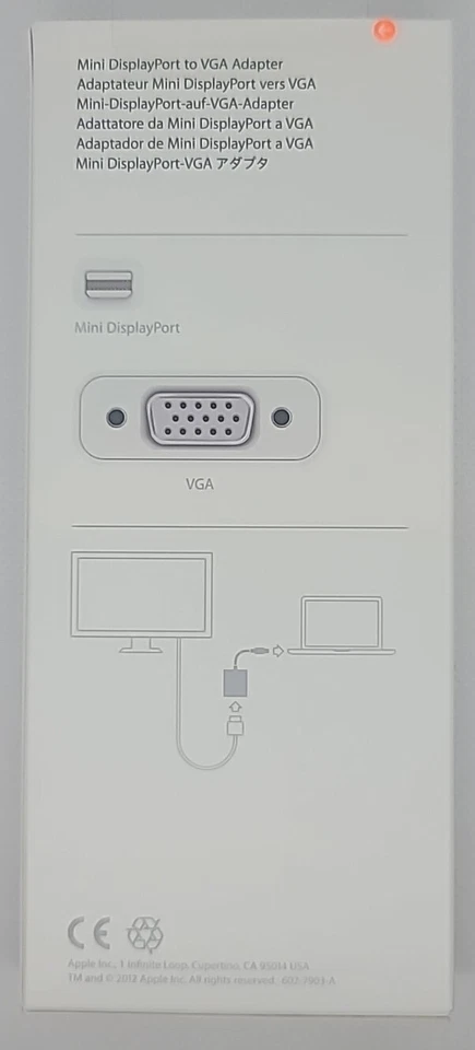 Lot Of X3 NEW Apple Mini DisplayPort to VGA Adapter MB572Z/B a1307 - Image 2 of 4