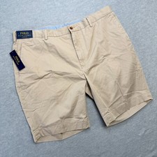 Polo Ralph Lauren Shorts Mens 42 Khaki Beige Chino Classic Fit Pima Cotton NEW