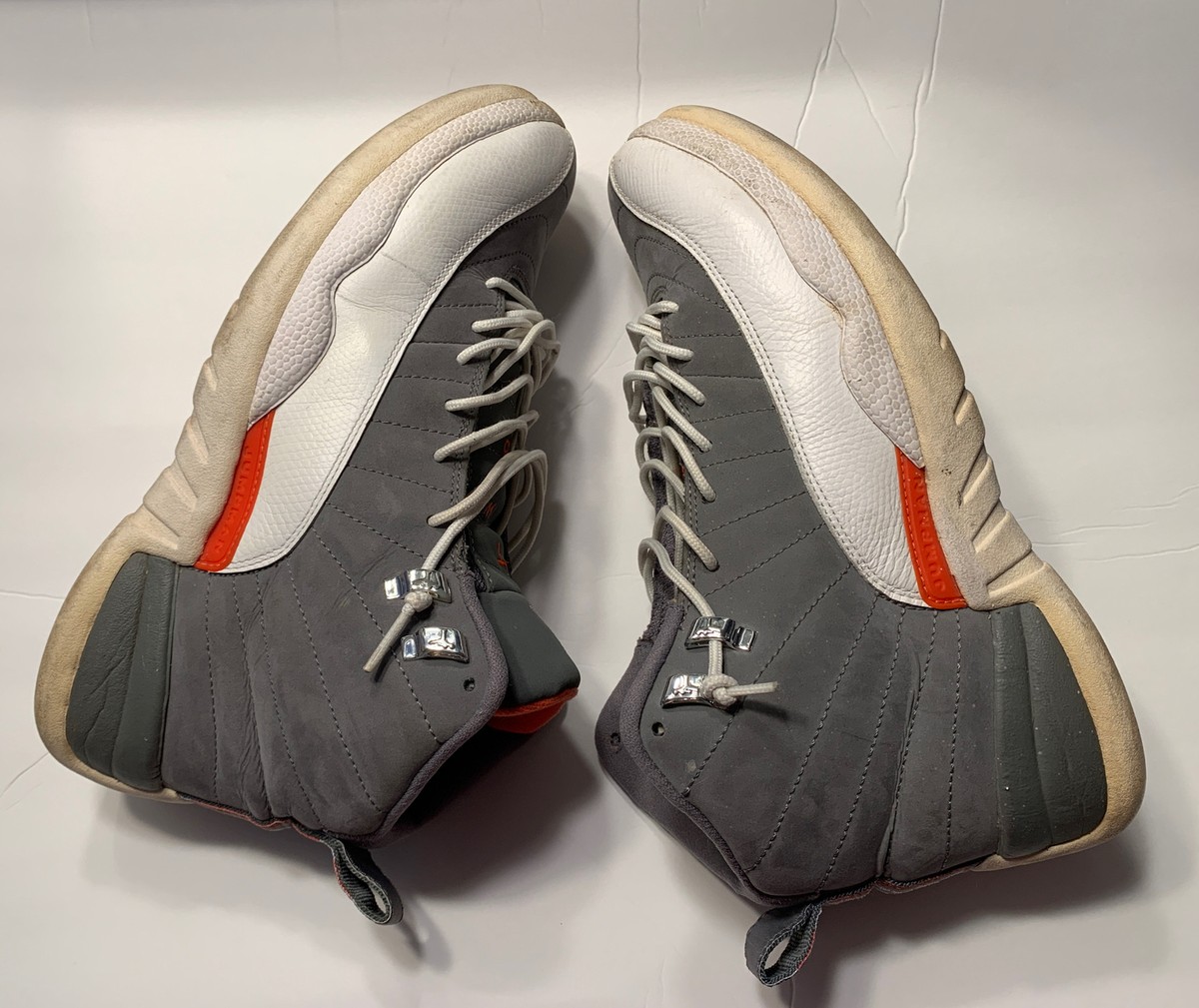 2012 Nike Air Jordan 12 Retro Cool Grey Orange Size‎ 14 130690-012 Jordan 12 Retro  main image 3