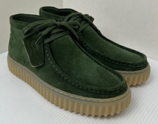 Clarks Mens Torhill Hi, Dark Green, Suede, Size 8