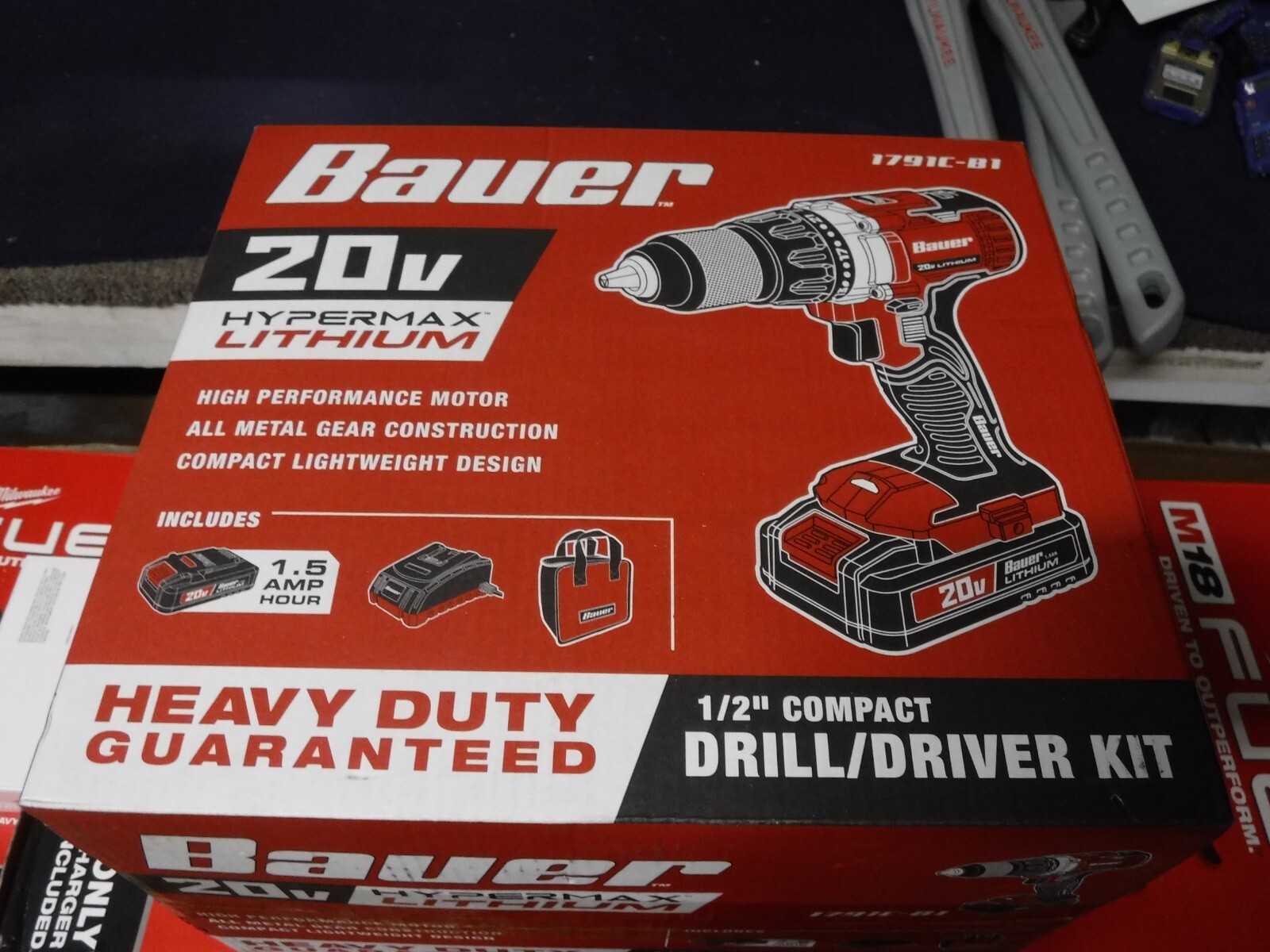 BAUER 20V Cordless 1/2 In. Drill/Driver 
