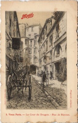 AK ad. MAGGI PARIS 5 Cour du Dragon Rue de Rennes (49505)