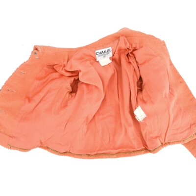 Chanel Single Breasted Jacket Orange #40 192696 | eBay