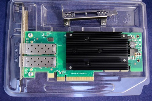 Both brackets X2522-10G-PLUS Solarflare Xtremescale 2P SFP28 10g Ethernet card - Picture 1 of 2