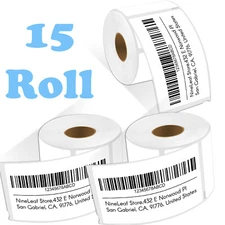 15  Rolls Large Shipping Labels for Dymo 2 5/16" x 4" 300 Labels/Roll 59mmx101mm