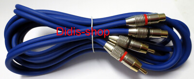 Cinch Audio Kabel High End 3m Hifi 99,99% Kupfer Neu Cinchkabel Verlängerung Bla