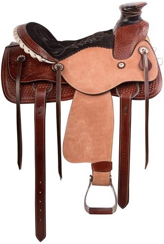 Wade Leather Saddle With Free Matching Headstall, Breast Collar & Cinches.