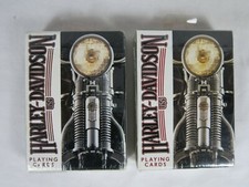Harley Davidson Playing Cards 8 Full Color Motorcycle Photos 2 New Sealed Decks