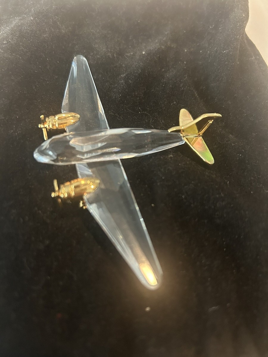 ✈️ SWAROVSKI Crystal Memories Airplane •18K Gold #220506