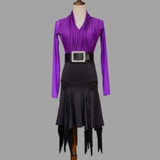 Women Latin Dance Skirt Tassel Ballroom Blouse Top Dancewear Salsa Tango