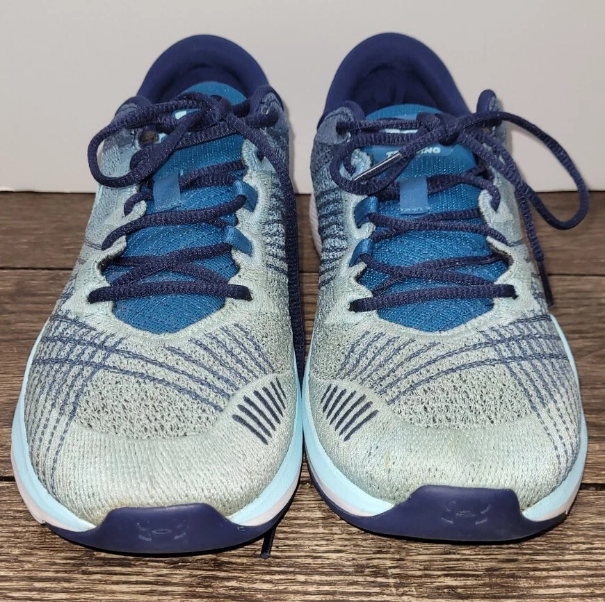 deberes Favor Eliminar Under Armour Womens Threadborne Push 1296206-410 Blue Running Shoes Sneakers  8 | eBay