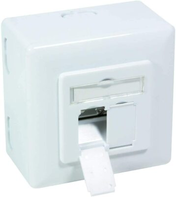 Netzwerkdose CAT.6 Gigabit Netzwerk Dose weiß Aufputz Unterputz LSA LAN DSL Dose