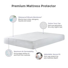 WATERPROOF FITTED MATTRESS PROTECTOR - TERRY TOWEL Fitted Bed sheet Topper