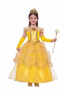 Golden Yellow Princess Costume Dress Child S Medium 8 10 Beauty Image Is Loading Golden Yellow Princess Costume Dress Child S Medium