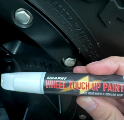 Black Wheel Repair Kit Rim Touch Up Paint Car Recover Scratch Fix Two-In-One New